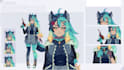 design 2d vtuber model, live2d model, character design, anime art