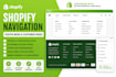 create shopify footer menu navigation and customer account pages