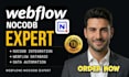 setup webflow nocodb webflow database integration
