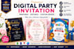 do digital party invitation printable party invitation editable party invitation