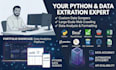 do web scraping, data extraction and web crawling using python