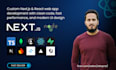 build a full stack nextjs web app or react website