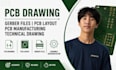 pcb drawing, gerber files, pcb layout, pcb manufacturing technical drawing