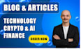 write blogs and articles on tech ,finance, crypto and ai