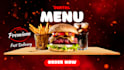 design digital menu board TV menu for restaurant screen menu