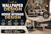 make wall paper design for newly built house and interior