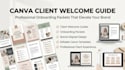design a canva client welcome guide and onboarding packet