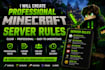 create professional minecraft server rules for your server