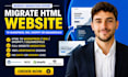 migrate claude code HTML website to wordpress  wix shopify or squarespace