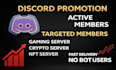 do organic discord server promotion