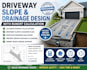 driveway slope and drainage design with runoff calculation