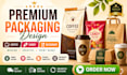 design premium coffee candy restaurant packaging