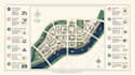 design guide map, location map, walking map, attraction map and tourist map