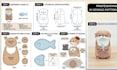 create a custom plush toy reference sheet with sewing pattern and details