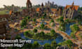 build minecraft server spawn map for smp survival and lobby hub world, spawn map