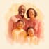 create a watercolor family portrait