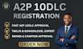 do a2p 10dlc registration simple website edit