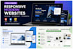 create a responsive HTML CSS javascript website