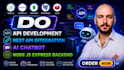 do API development, rest API integration, ai chatbot, node js express backend