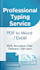 type your PDF, image or handwritten notes to word or excel