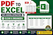 manually convert PDF to excel with accurate data extraction
