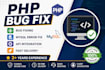 fix PHP bugs mysql errors and API integration issues