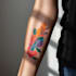 create a watercolor tattoo design