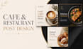 design engaging social media posts for restaurant and cafe