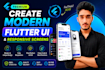 create modern flutter UI and responsive screens