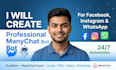 build a manychat facebook messenger chatbot for real estate or ecommerce