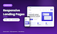 design and code a fast responsive landing page in HTML CSS javascript