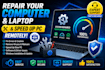 install any software, fix, repair windows, mac, computer, laptop remotely