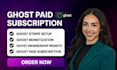 setup ghost membership paid subscription stripe integration ghost monetization