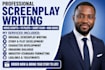 write a professional screenplay, movie script, TV pilot, or short film script