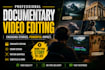 edit engaging youtube faceless documentary videos