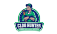 design good clog hunter plumbing logo