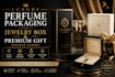 create luxury perfume packaging, jewelry box, premium gift mockup expert
