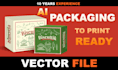 modify ai generate packaging, label, bottle to print vector