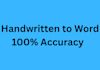 do fast typing and retype handwritten documents to word