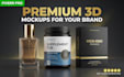 create realistic 3d product mockup and bottle render