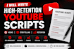 write a script for youtube