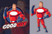 create a custom superhero logo design with premium comic style