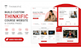 build custom thinkific course website and course pages