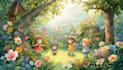 create adorable children book illustration for your story