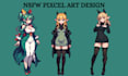 nsfw pixel art, pixel art animation, 2d sprite sheet, pixel background