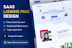 design a modern saas or startup landing page in figma