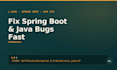 fix spring boot, java, and rest API bugs fast