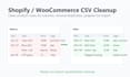 clean and format your shopify or woocommerce product CSV