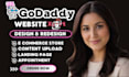 design godaddy website, godaddy design, godaddy redesign and godaddy development