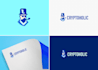 create a modern crypto and blockchain logo design